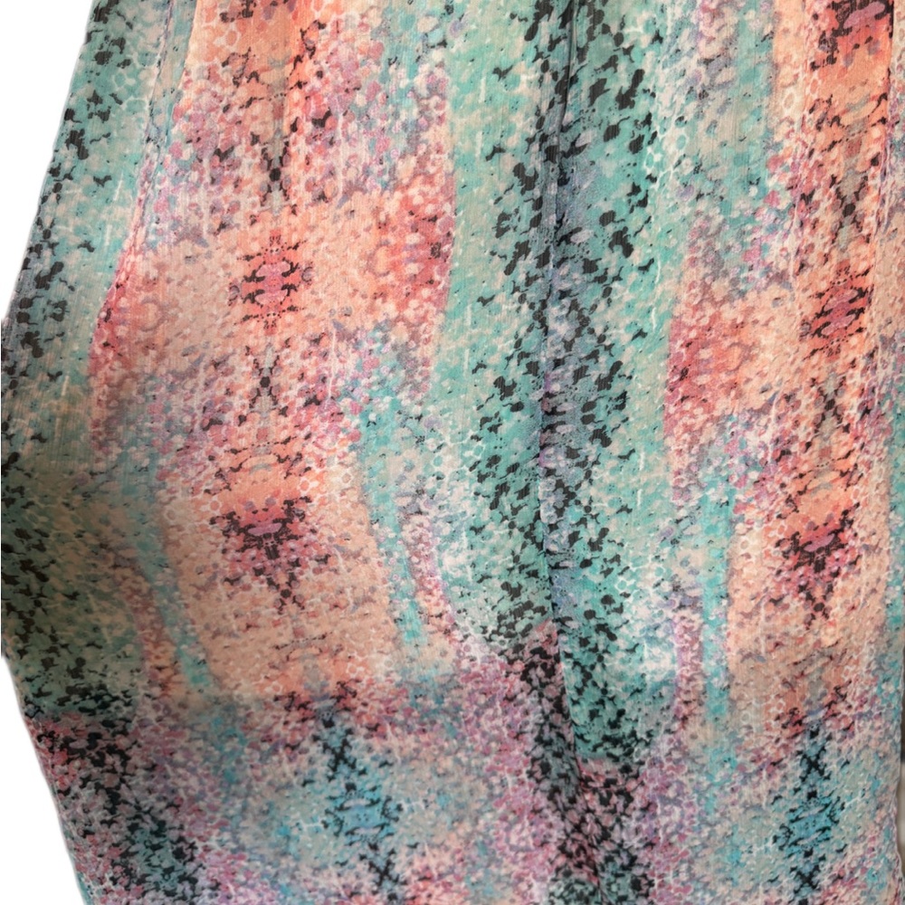 Y2K Studio Y XL Watercolor Snake Print High Low Maxi Dress Vacation Resort - Picture 8 of 8
